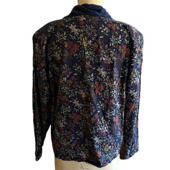 Vintage cottagecore 90s granny floral print blazer top - Picture 4 of 12